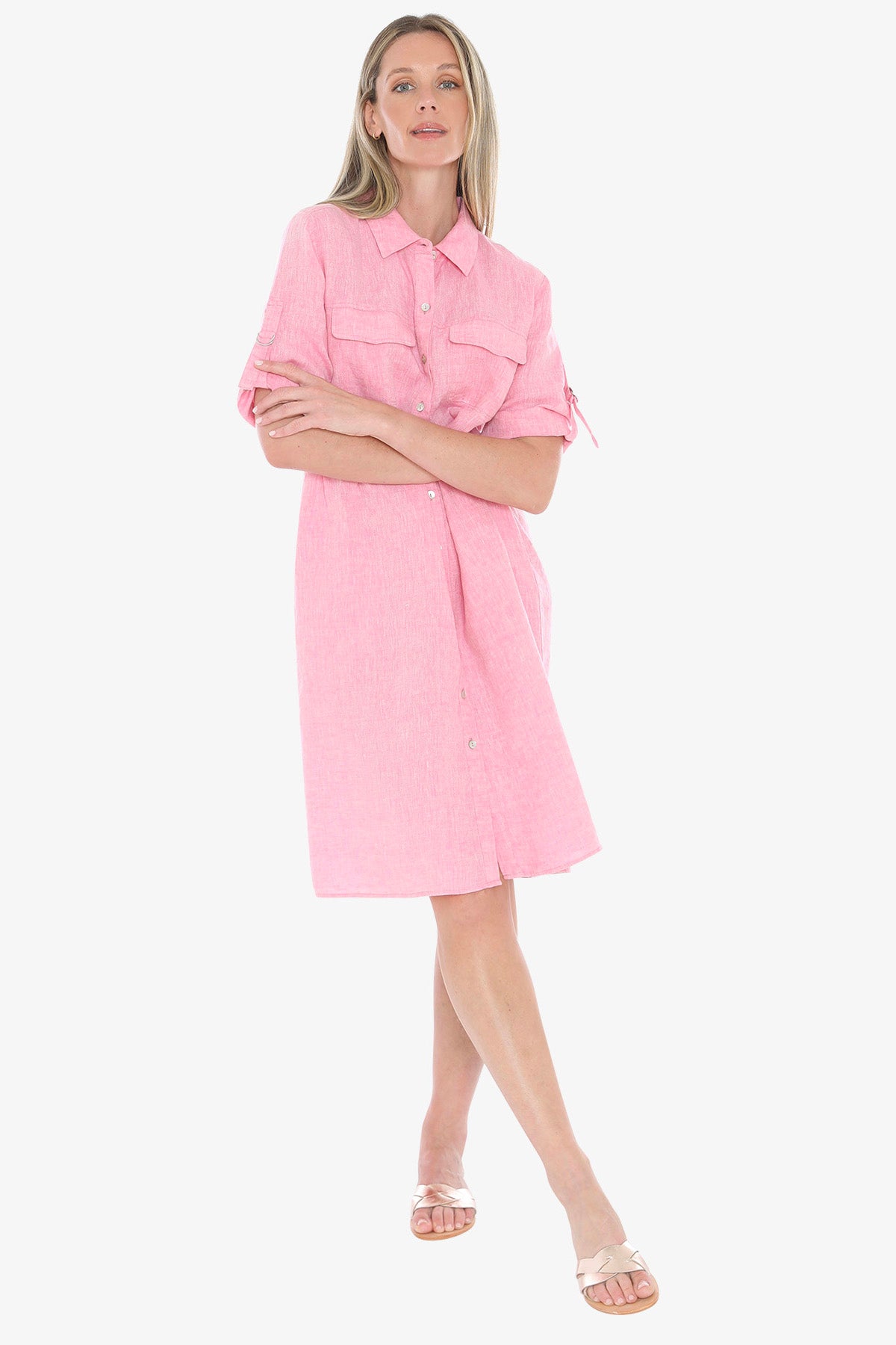596J5098A D-Ring Slv Dress