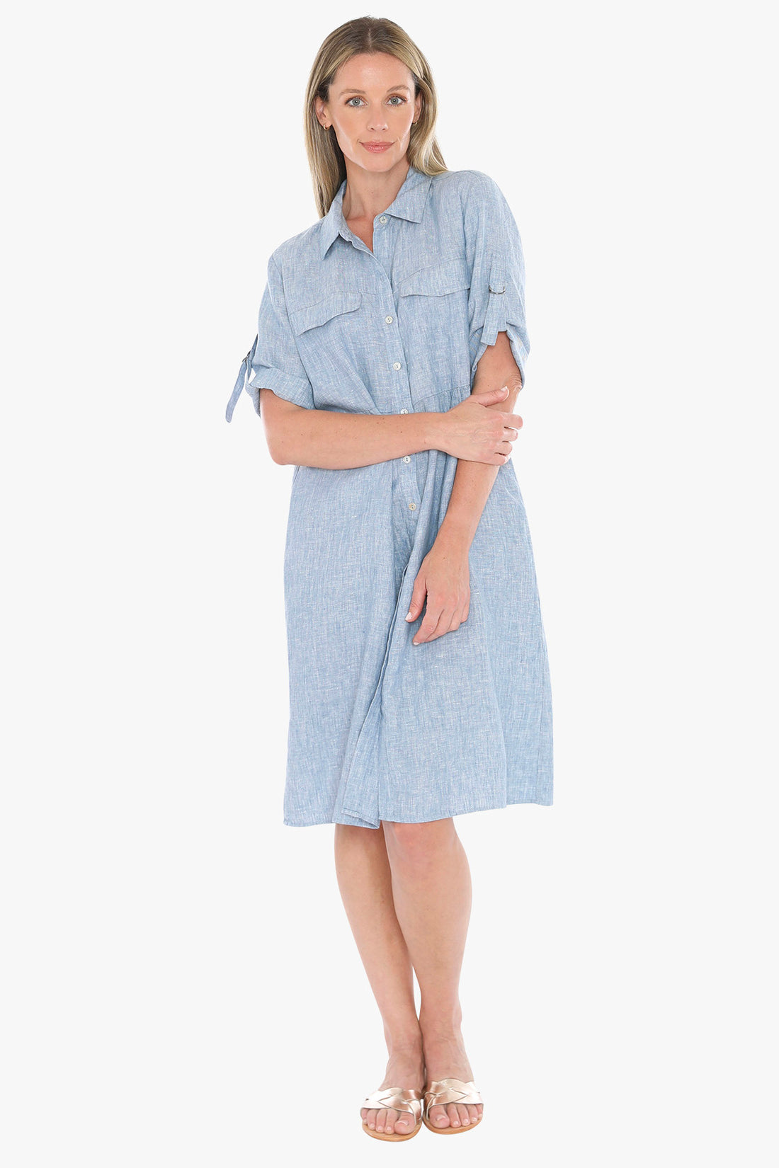 596J5098A D-Ring Slv Dress