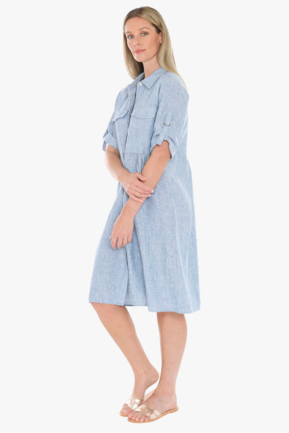 596J5098A D-Ring Slv Dress