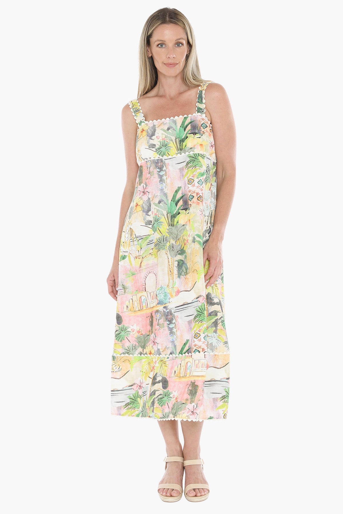 596J5159A Tiger Island Ric Rac Dress