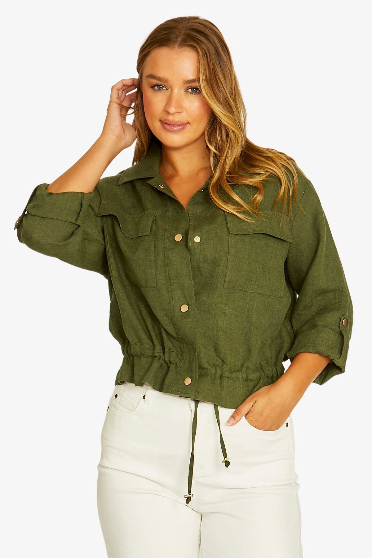Drawstring Jacket Evergreen - Jump