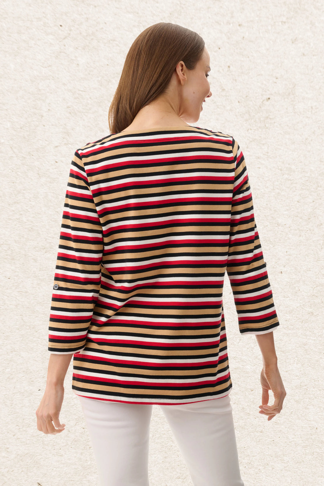 6LY93B Basil 3/4 Sleeve Top