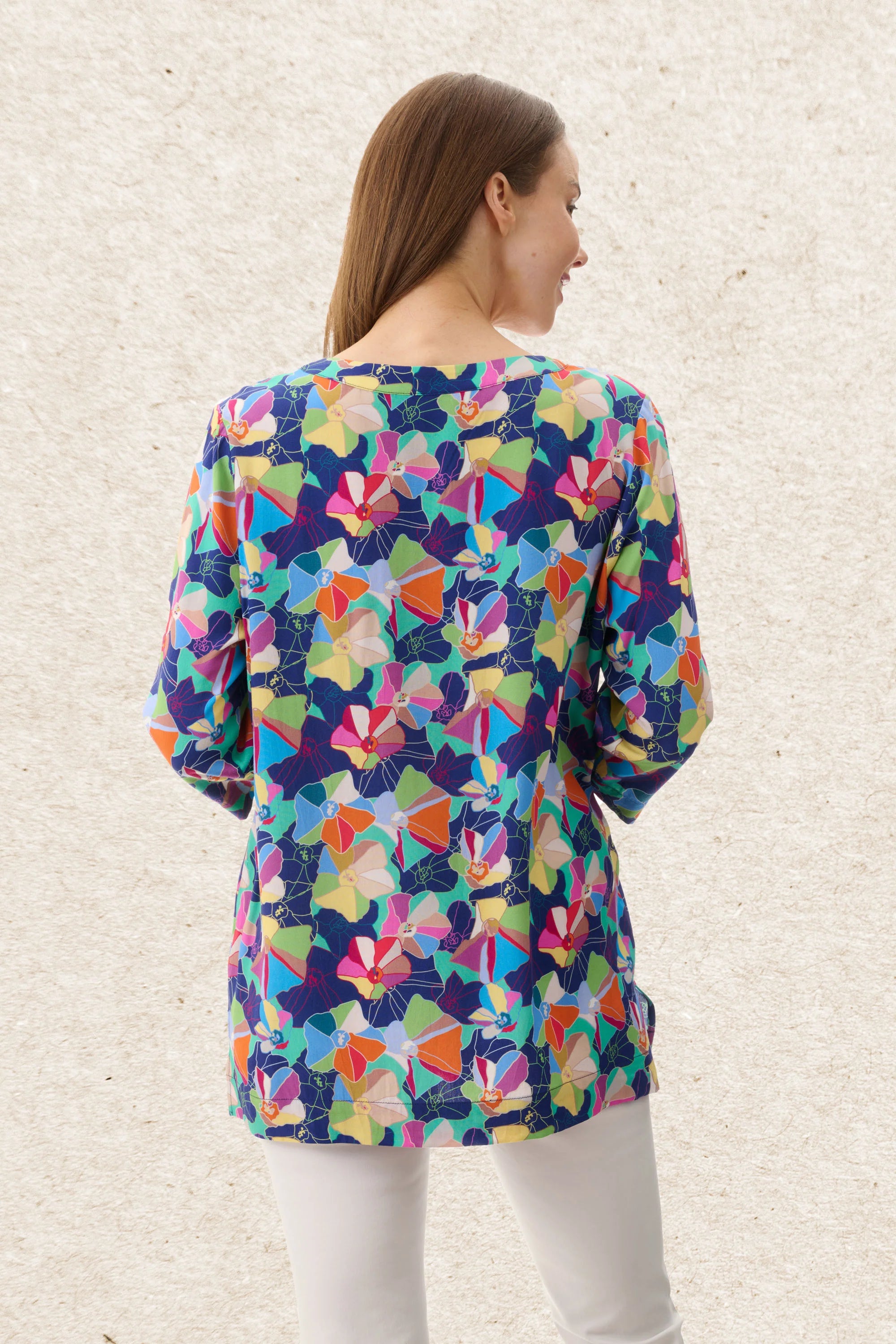 6MR57B Bluebottle 3/4 Sleeve Top