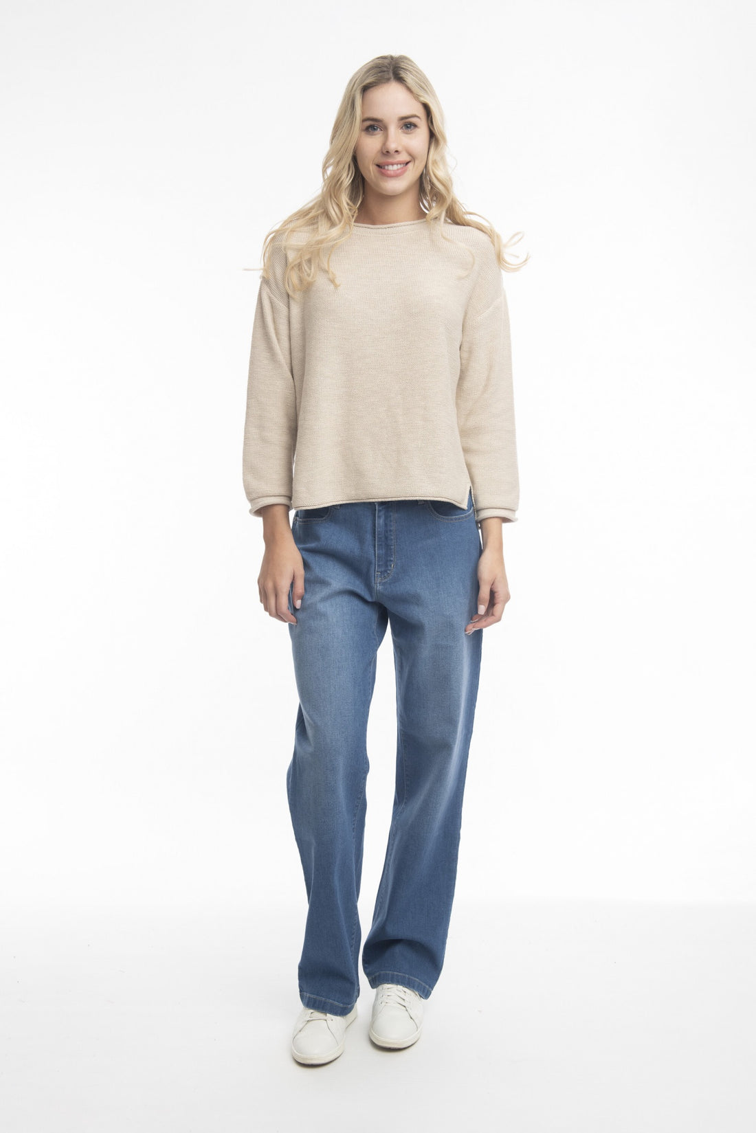Denim Wide Leg Jeans - Orientique