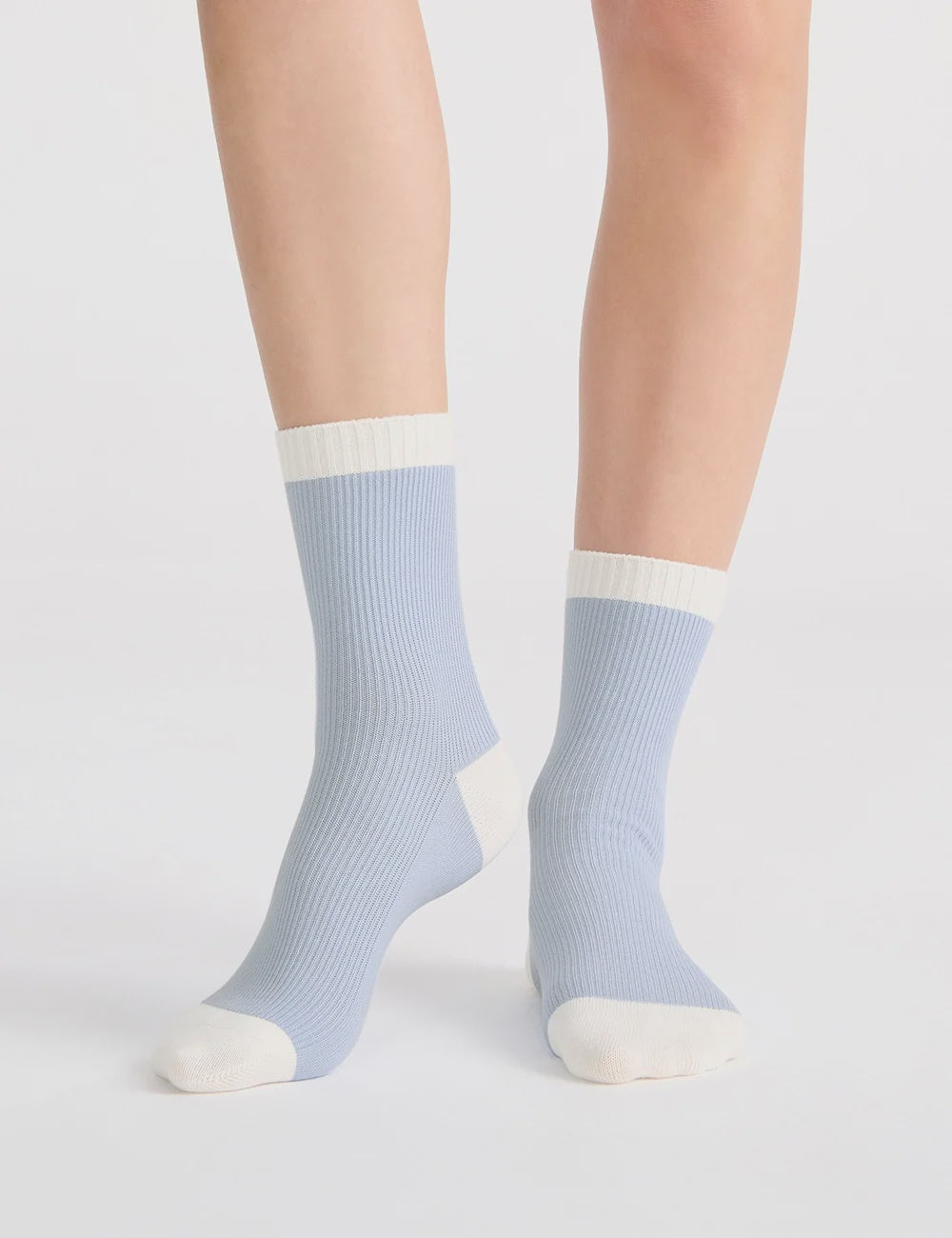 Socks - Two Tone Rib - Seaspray - Ambra