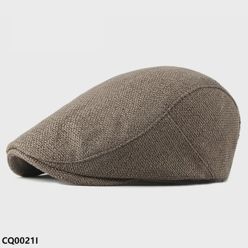 Plain Flat Cap Linen Brown - Ambassador Collection