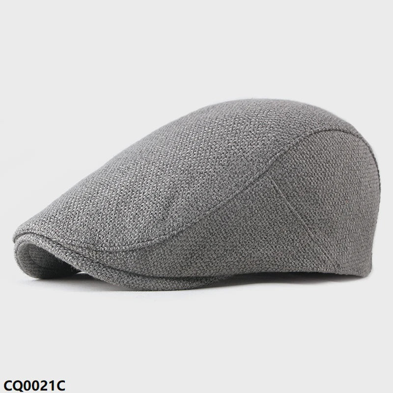 Plain Flat Cap Linen Grey- Ambassador Collection
