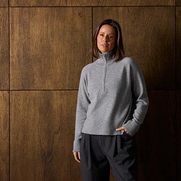 1/2 Zip Raglan p/o w Cuffs - Bridge &amp; Lord