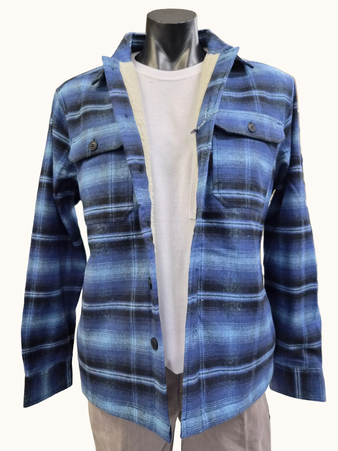 Sherpa Shirt Jacket Blue - Back Bay