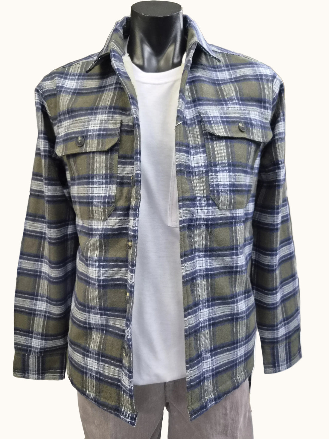 Sherpa Shirt Jacket Olive - Back Bay