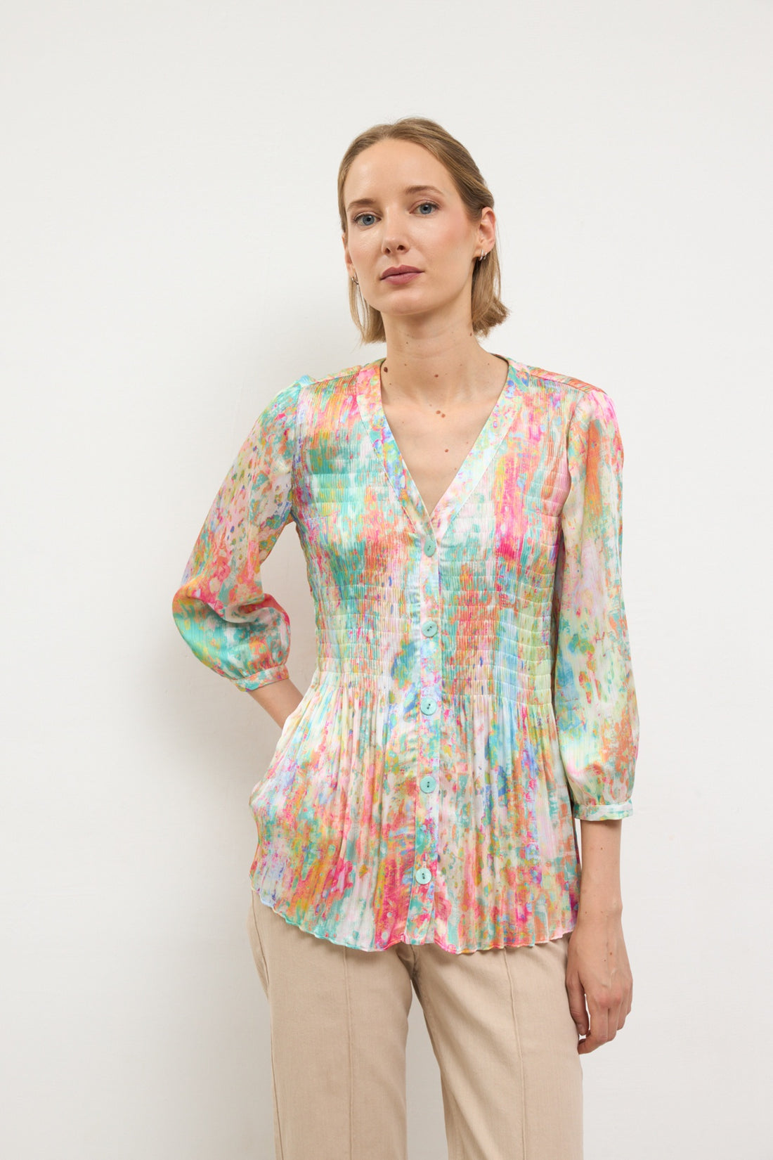 Cidro L/S Shirt Aqua - Bariloche