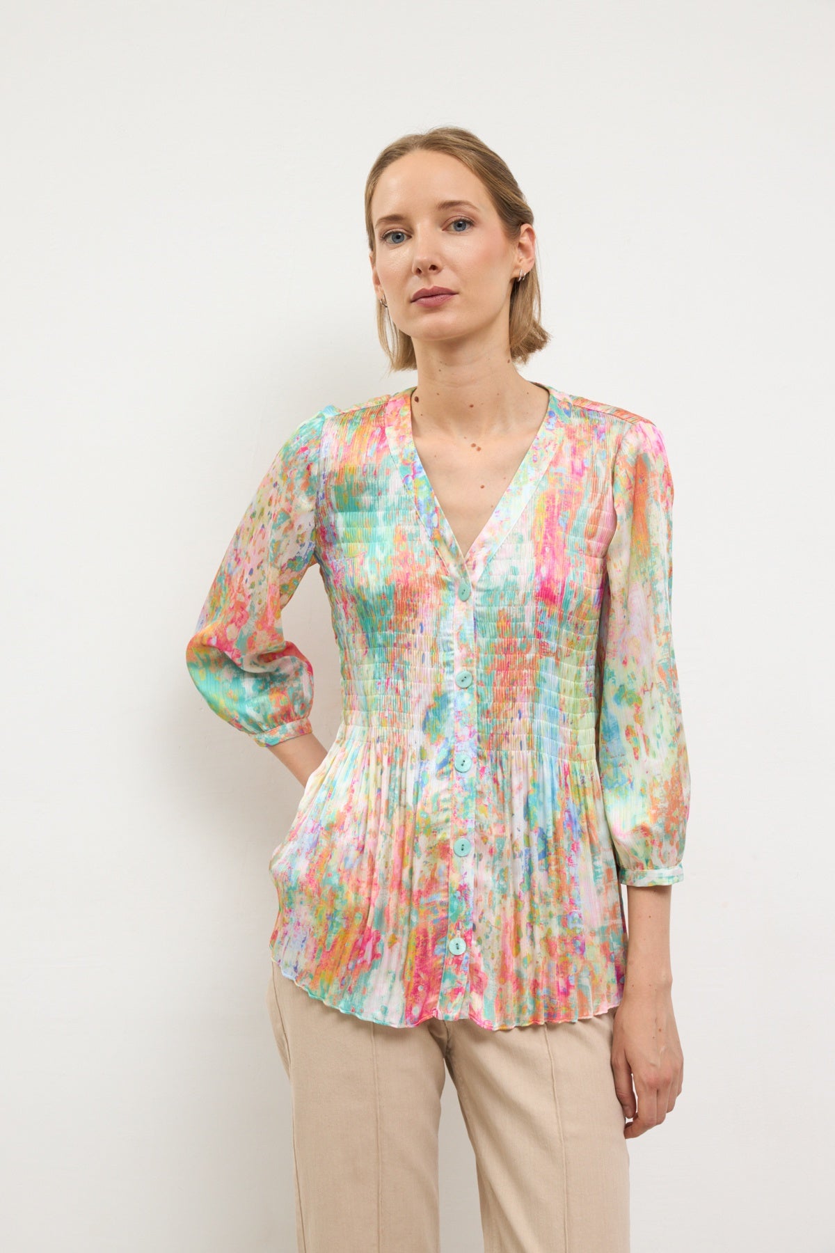 Cidro L/S Shirt Aqua - Bariloche