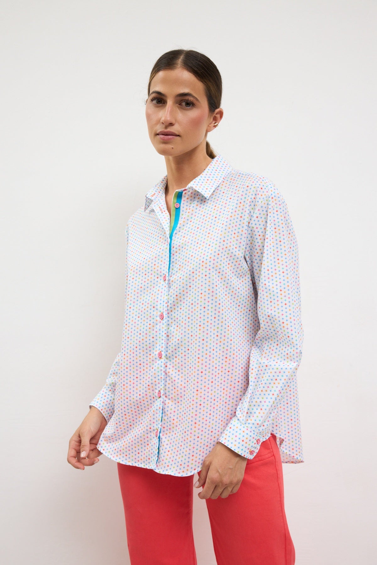 Narel L/S Shirt Turquoise - Bariloche