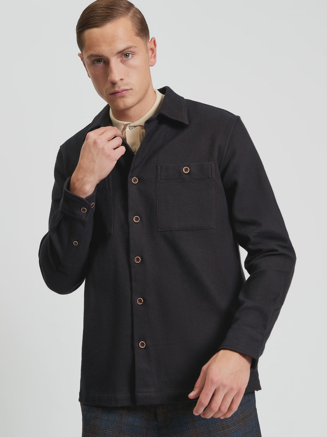 Brushed Overshirt Bark - Ben Sherman