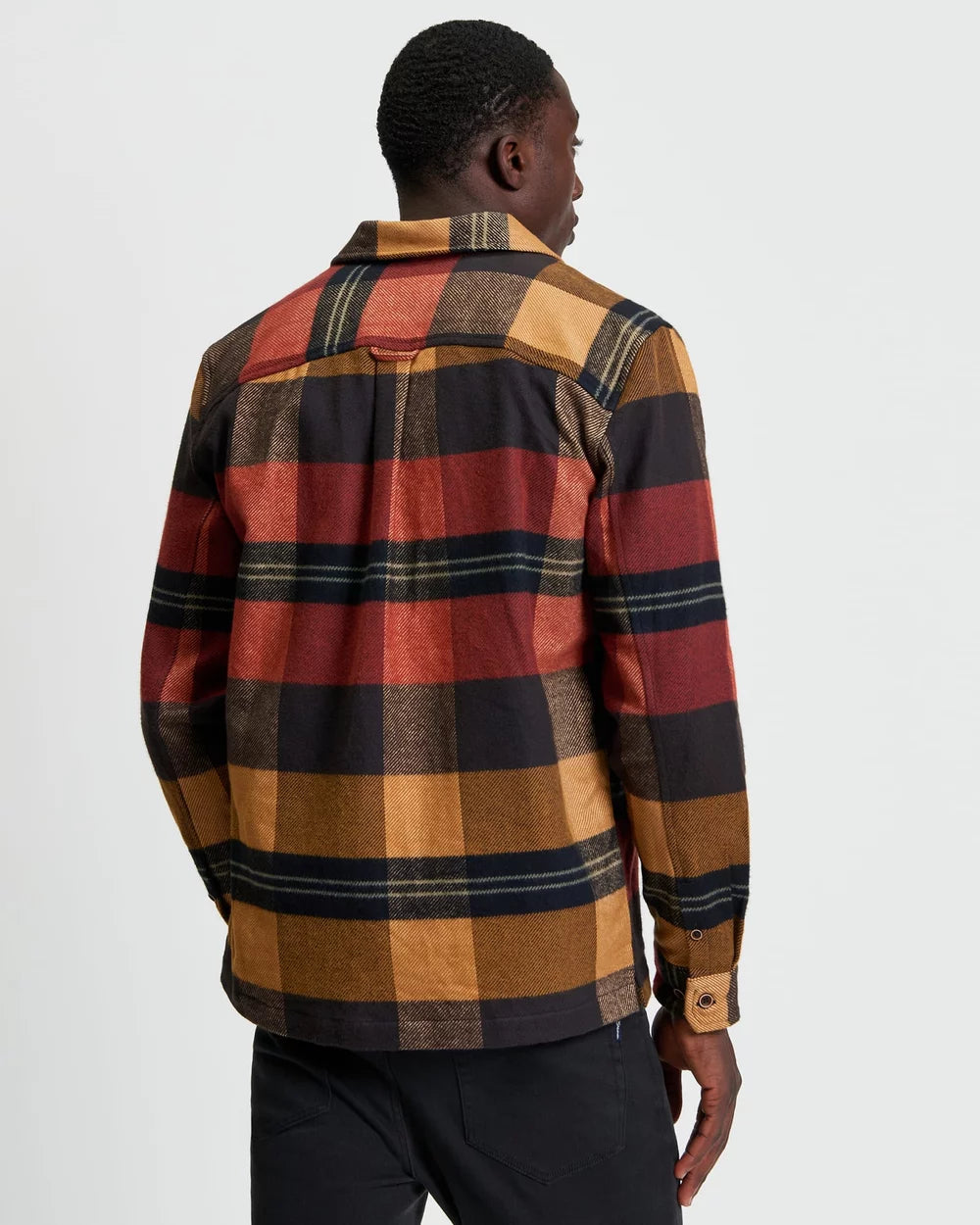 Heavy Brushed Check Overshirt Burnt Orange - Ben Sherman