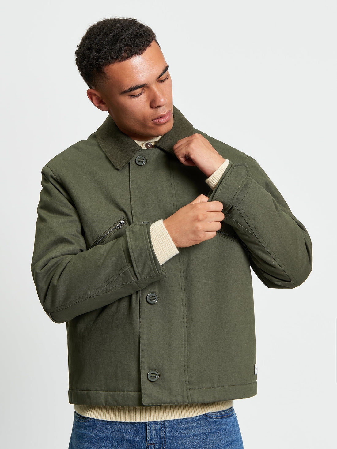 Wadded Flight Jacket Khaki - Ben Sherman