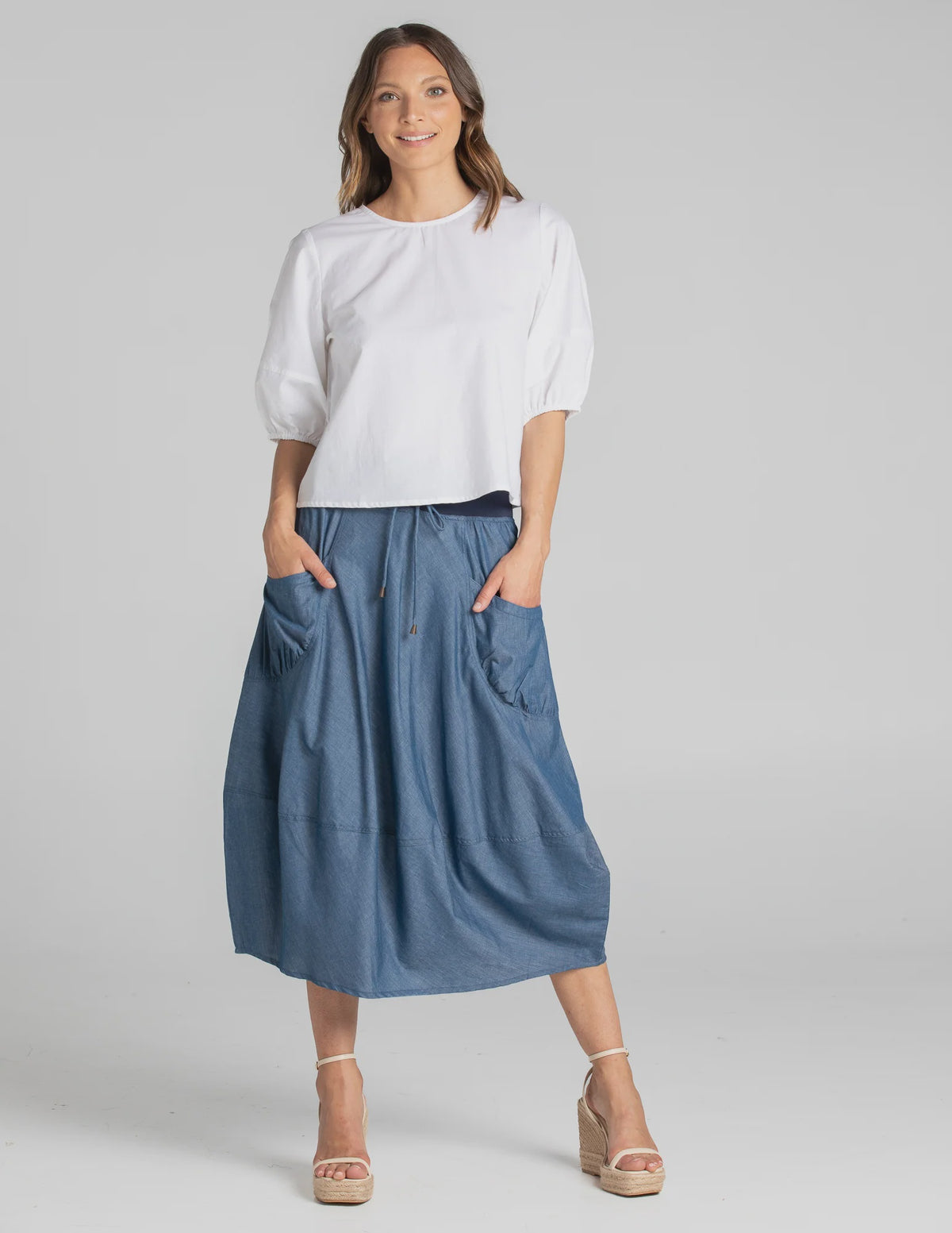 Guru Skirt Chambray - Boom Shankar
