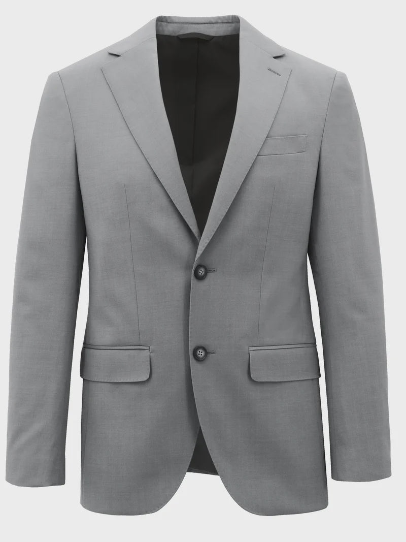 Lazio Wool Suit Jacket Grey - Boston