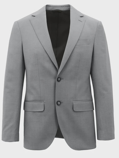 Lazio Wool Suit Jacket Grey - Boston