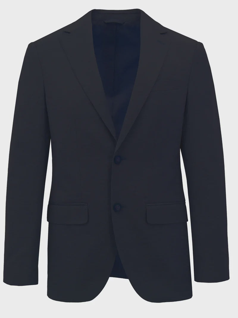 Lazio Wool Suit Jacket Navy - Boston