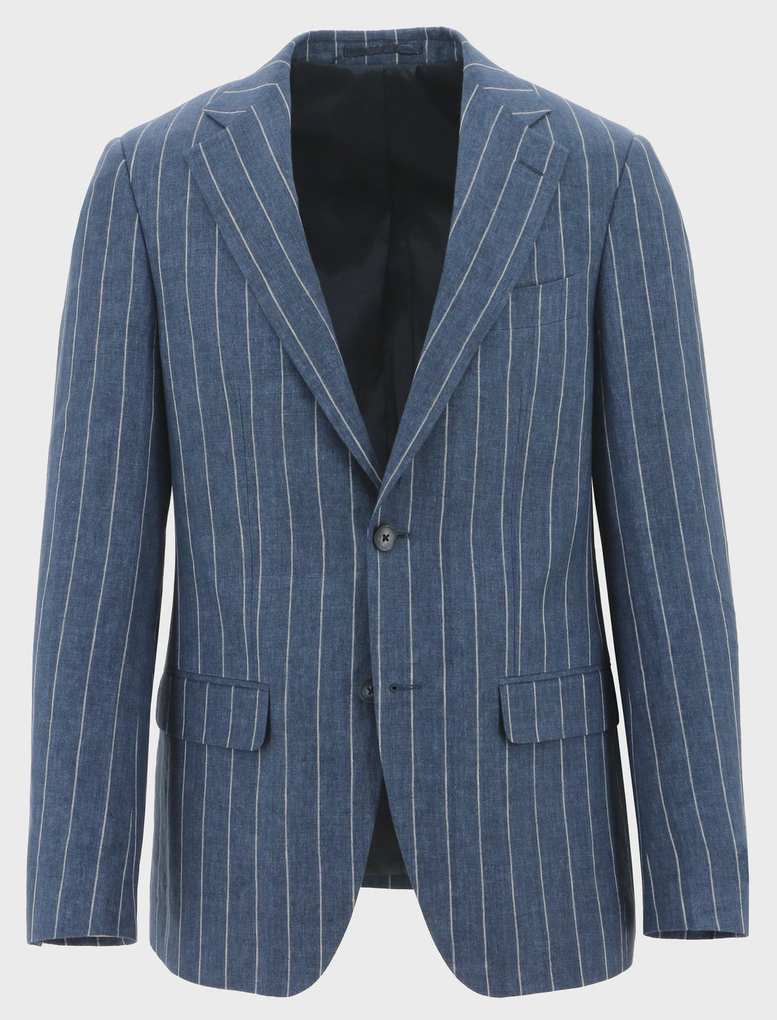 Siena Linen Sports Jacket Blue Pinstripe - Boston