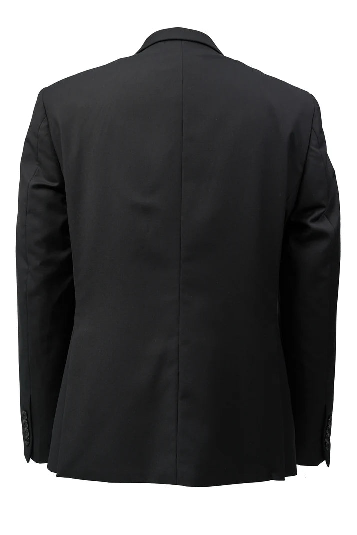 James Fine Twill Plain Jacket Black - Bellaggio