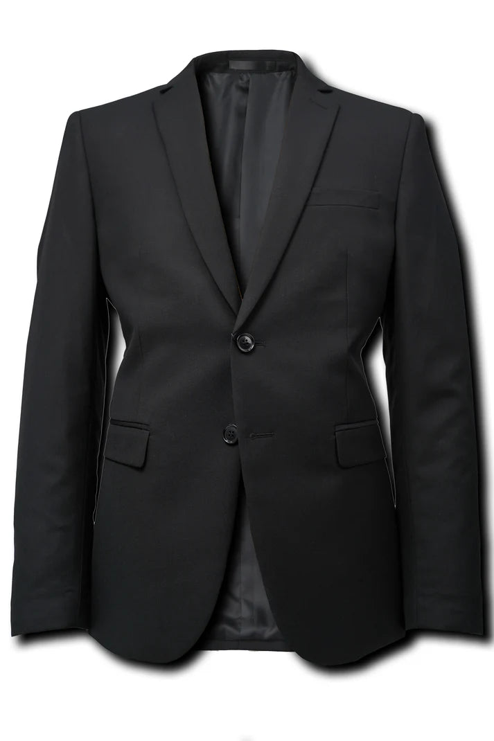 James Fine Twill Plain Jacket Black - Bellaggio