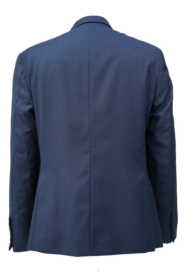 James Fine Twill Plain Jacket Blue - Bellaggio