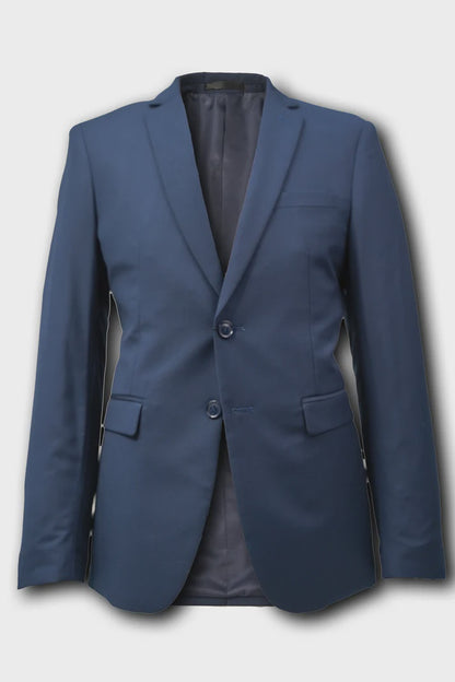 James Fine Twill Plain Jacket Blue - Bellaggio