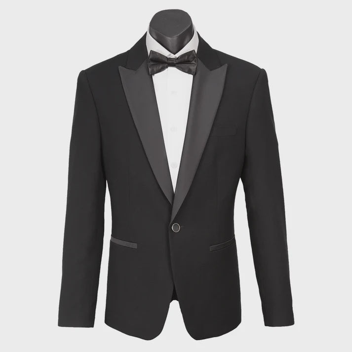 Olivero Satin Peak Lapel Jacket - Gotti