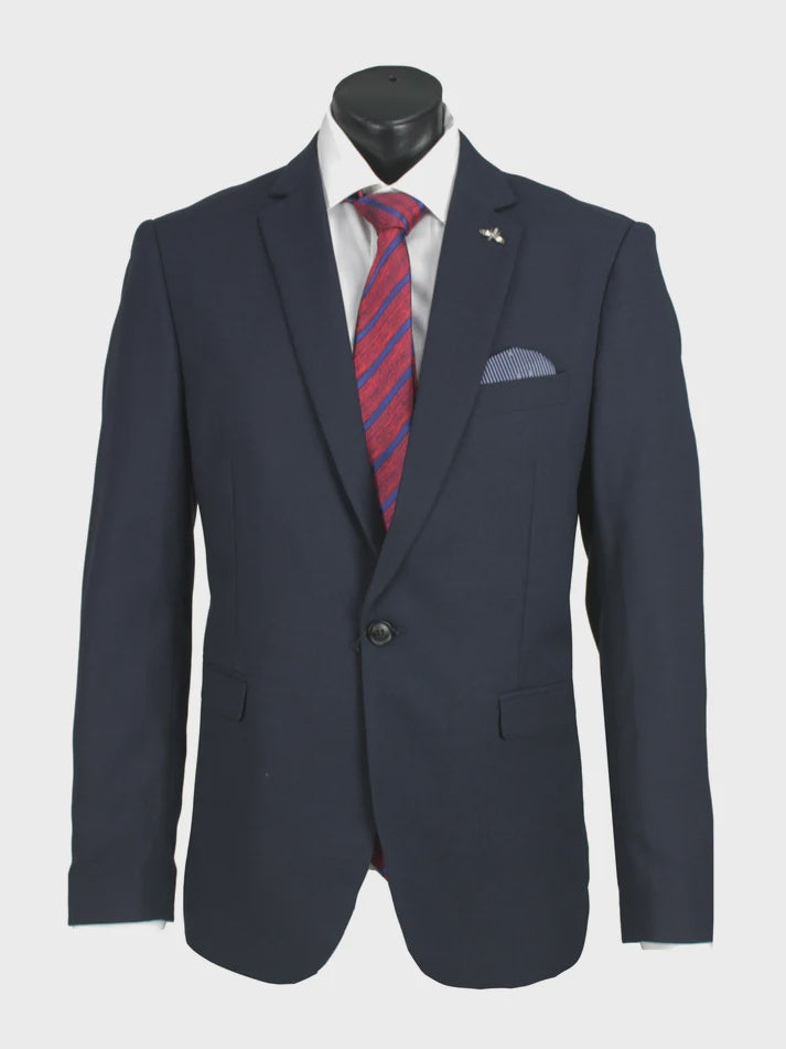 Houston Hopsack Weave Jacket Navy - Scuzzatti