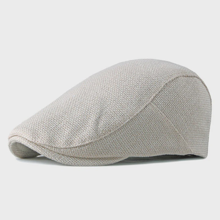 Plain Flat Cap Linen beige - Ambassador Collection