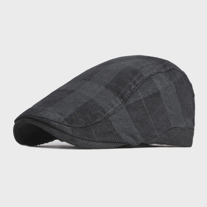 Dupplin Argyle Flat Cap Corduroy black/charcoal - Ambassador Collection