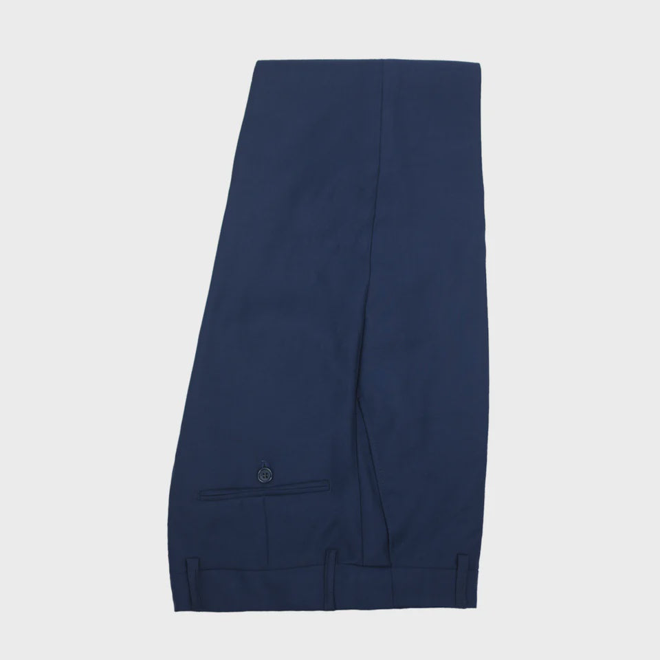 Greyson Fine Twill Flatfront Trousers Navy - Scuzzatti