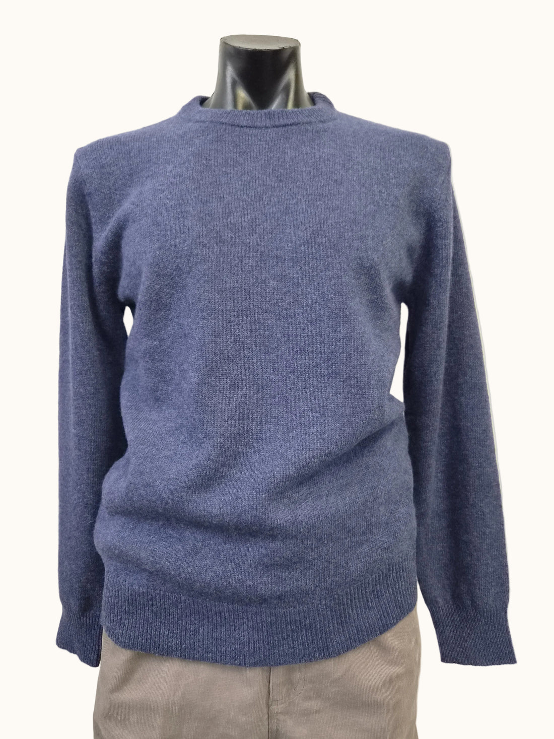 Knitted Crew Neck Jumper Indigo - Bridgeport