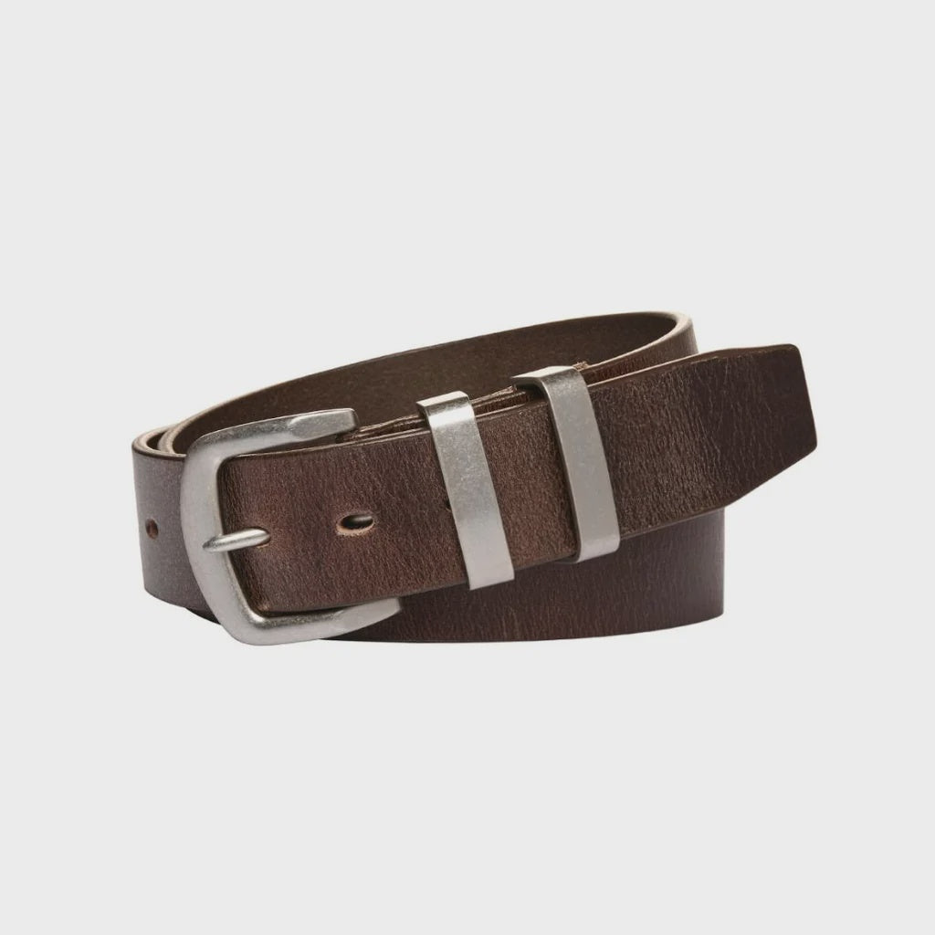 Brumby Brown Leather Belt 35mm - Buckle