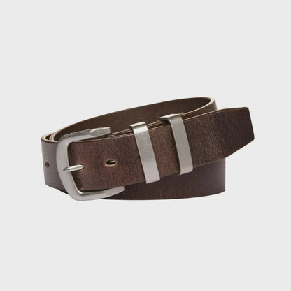 Brumby Brown Leather Belt 35mm - Buckle