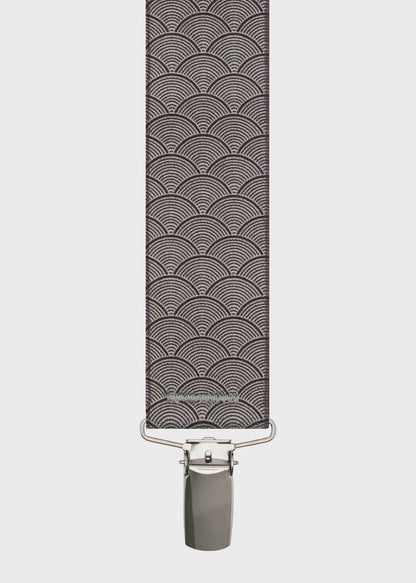 Braces X-Back Clamshell Black Print 35mm - Buckle