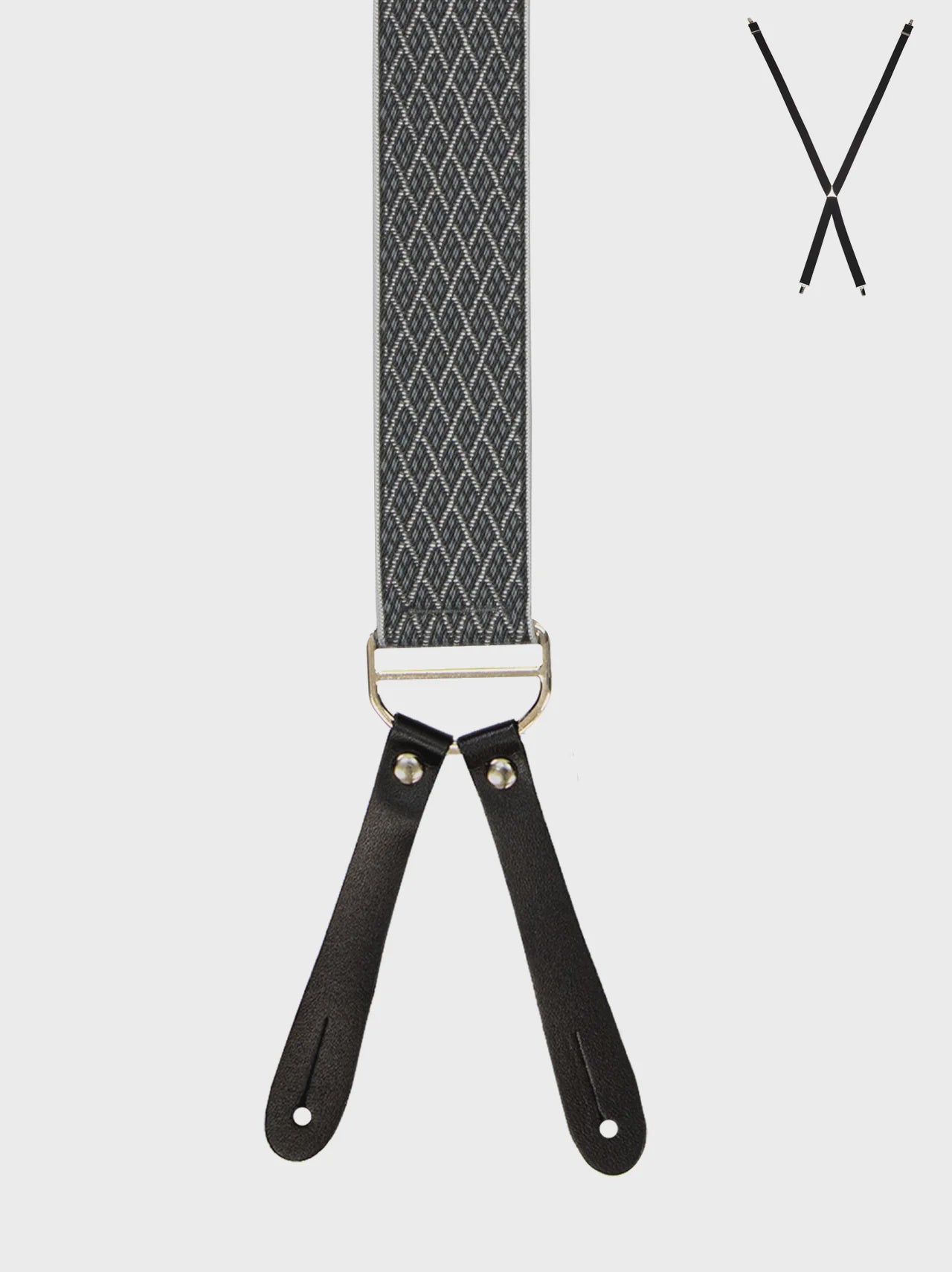 Braces X-Back Diamond Navy/Gold 35mm - Buckle