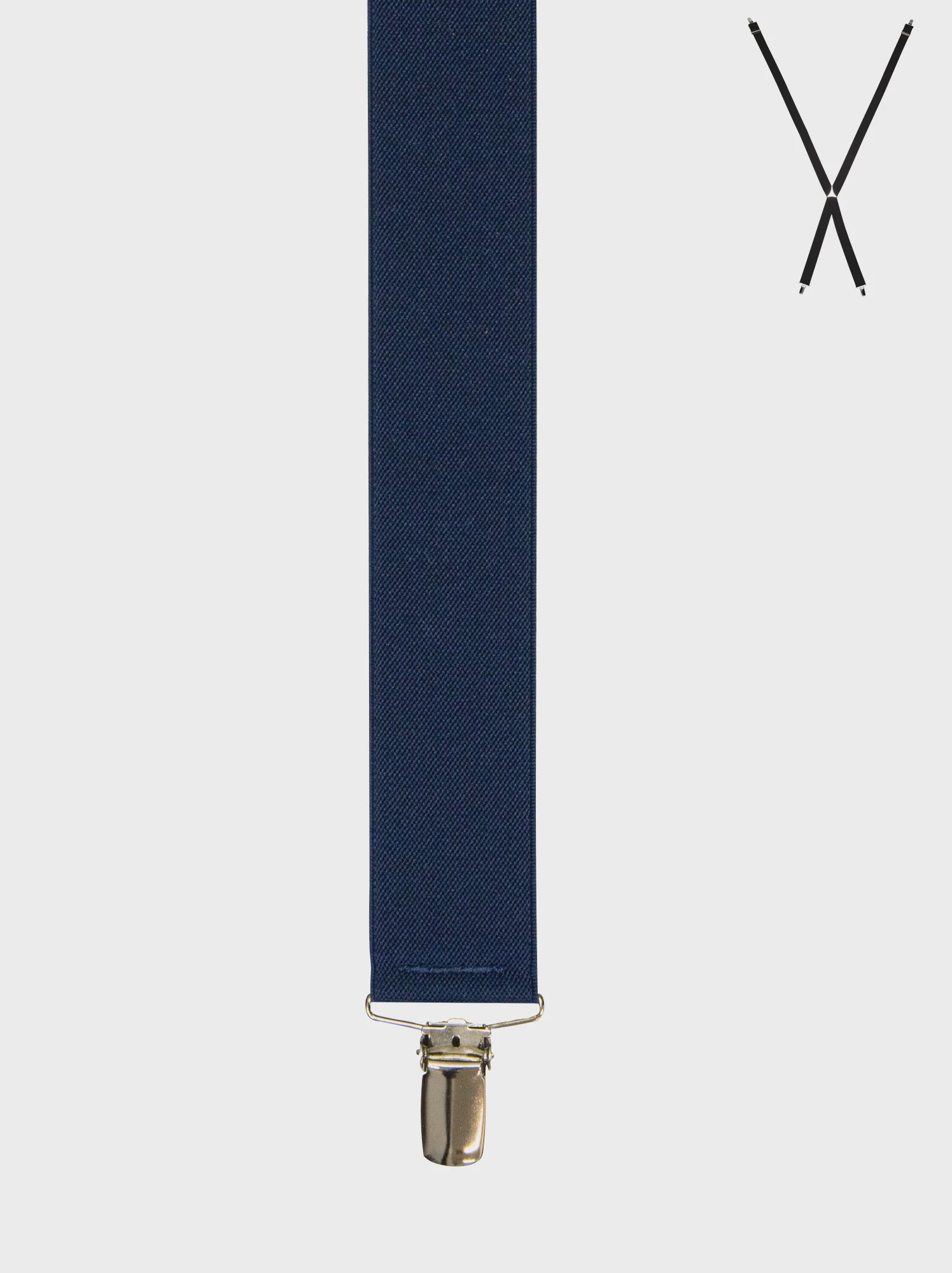 Braces X-Back Plain Navy 35mm - Buckle