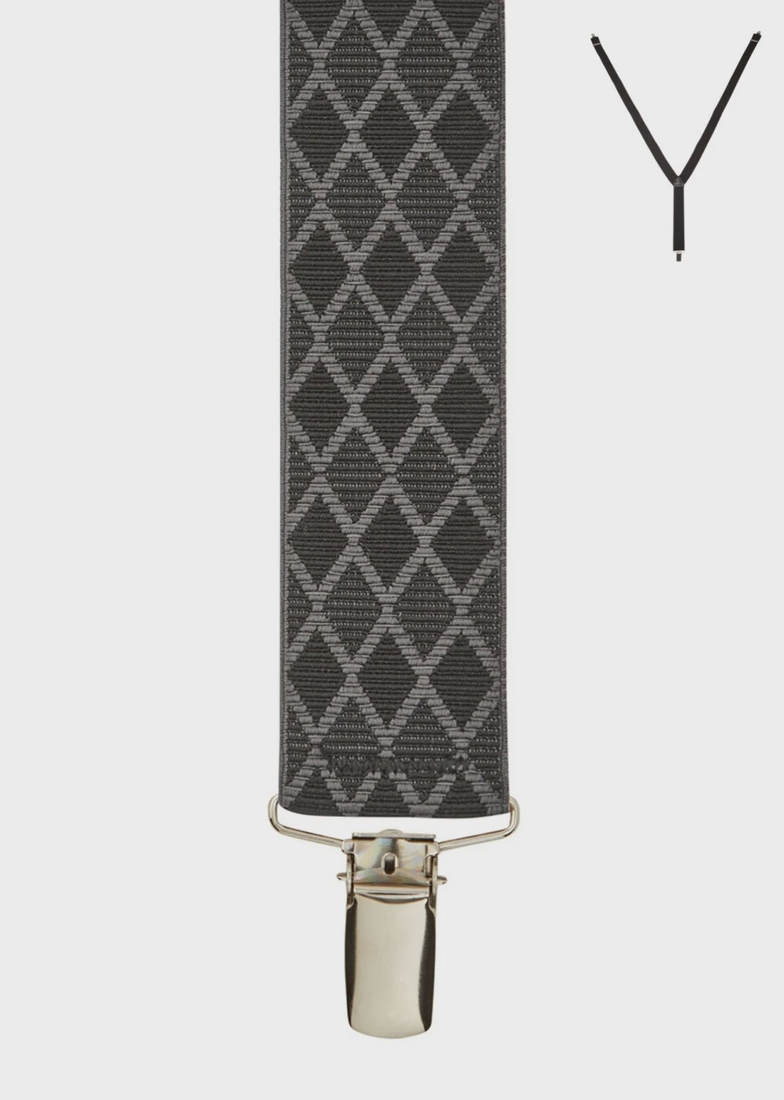 Braces X - Back Harlequin Green Print 35mm - Buckle