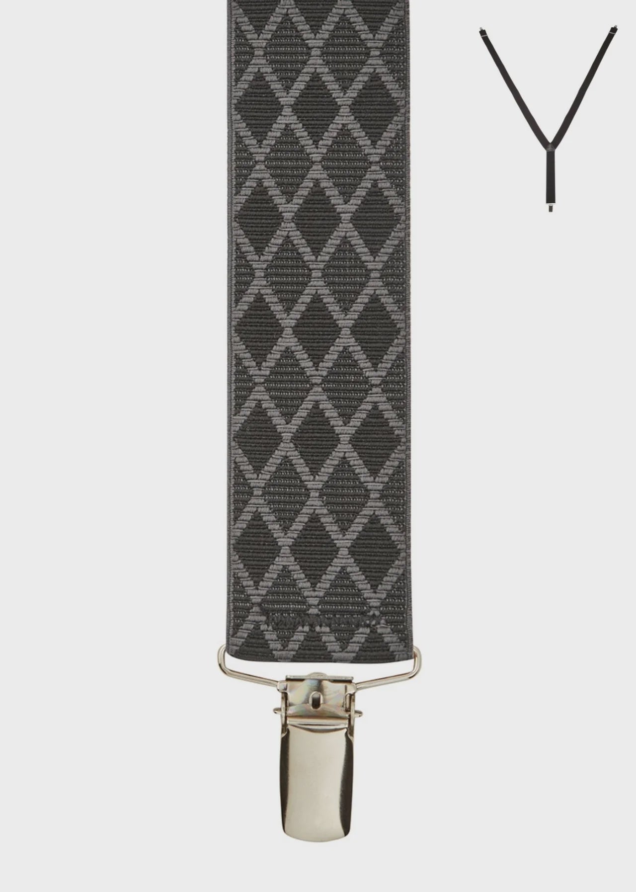 Braces X - Back Harlequin Green Print 35mm - Buckle