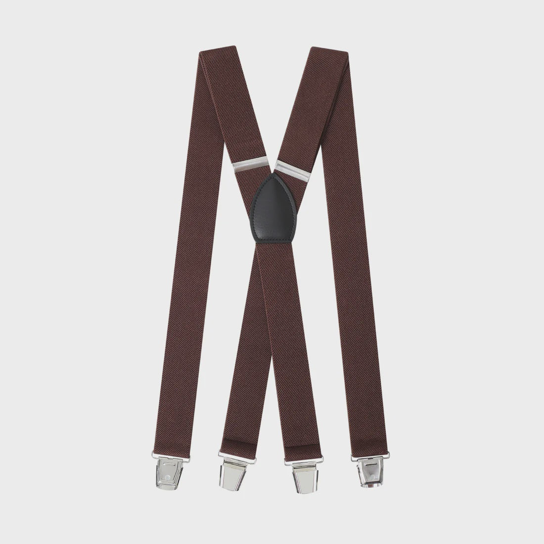 Braces X-Back Plain Brown 35mm - Buckle