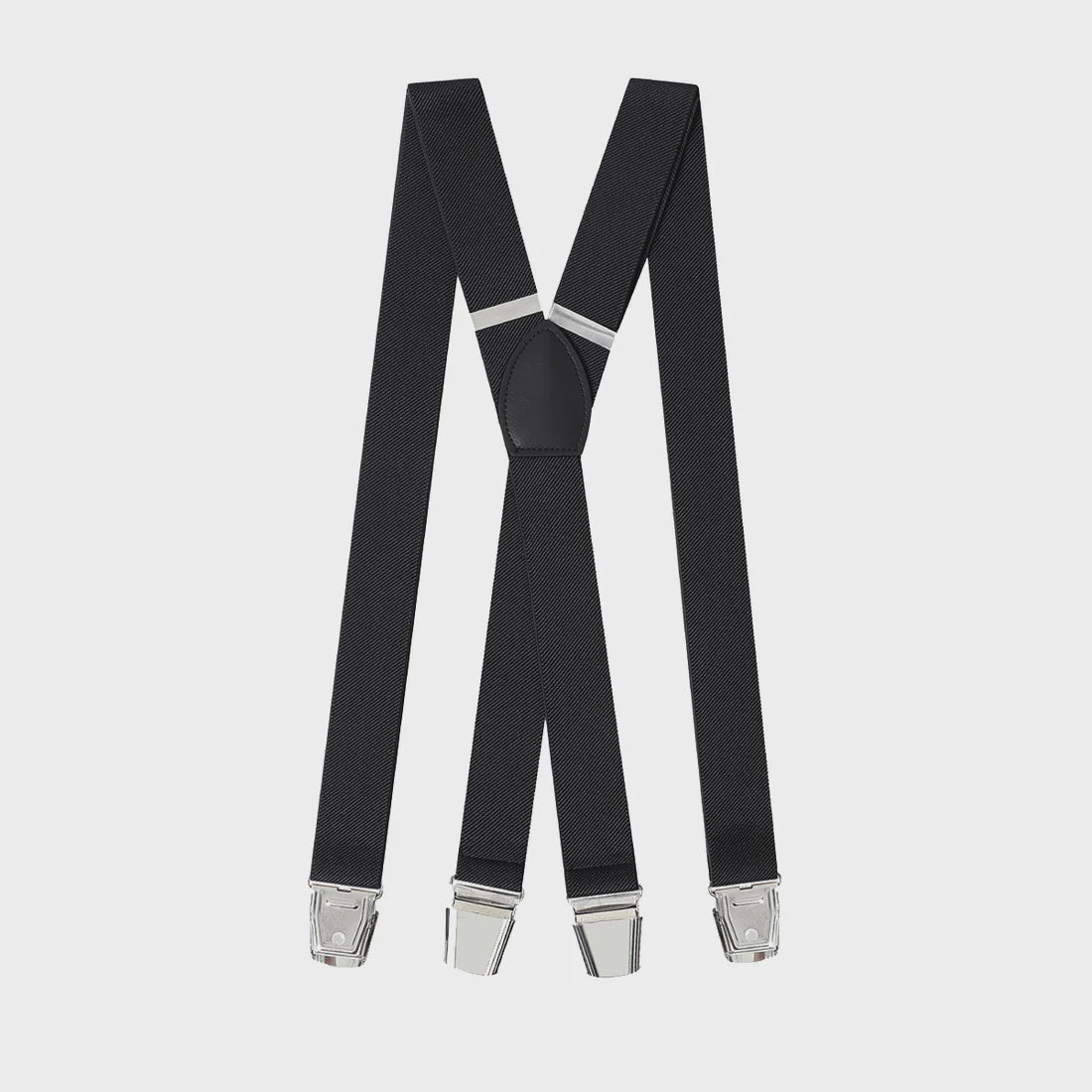 Braces X-Back Plain Black 35mm - Buckle