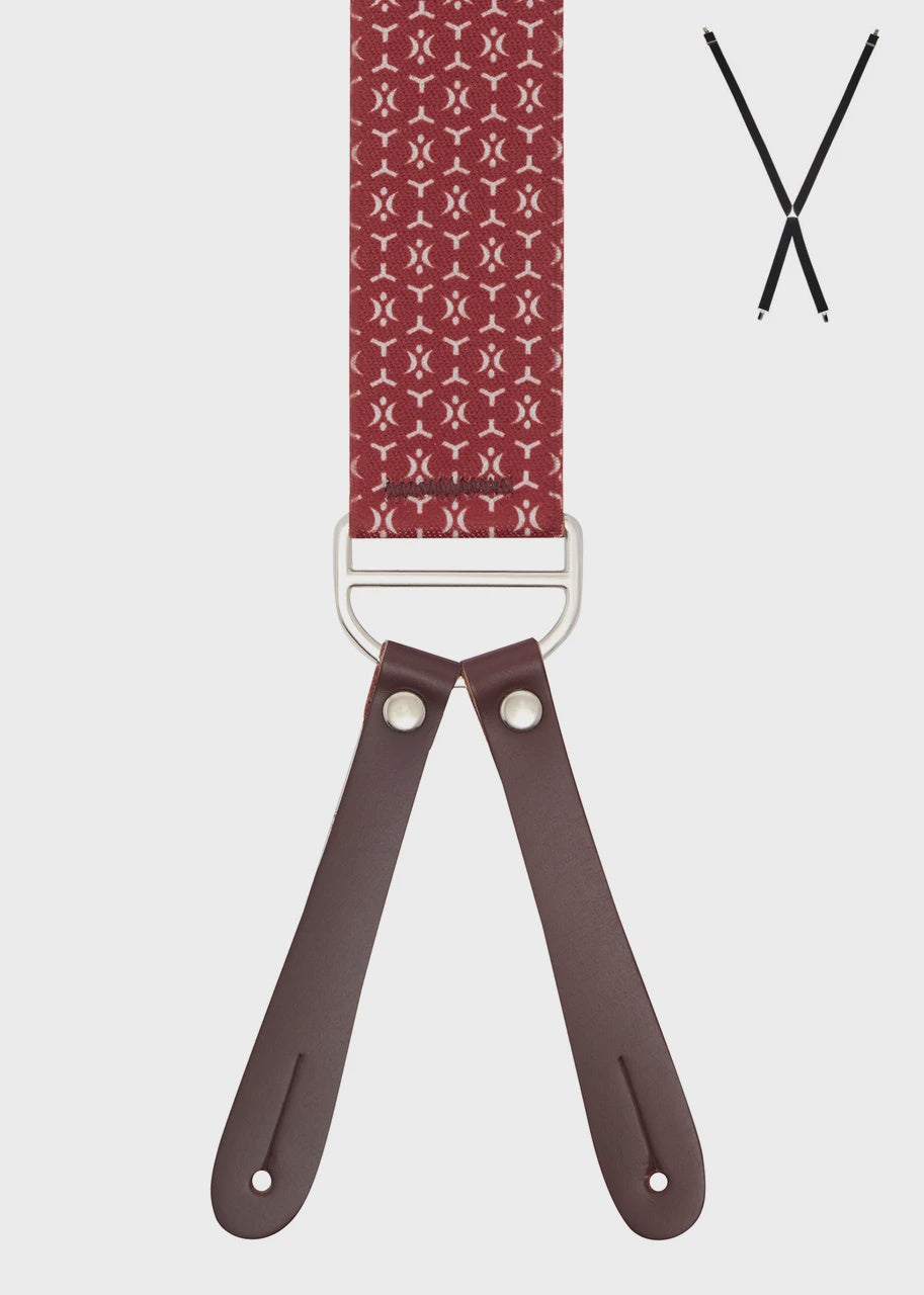 Braces X-Back Multi Silhouette Print 35mm - Buckle