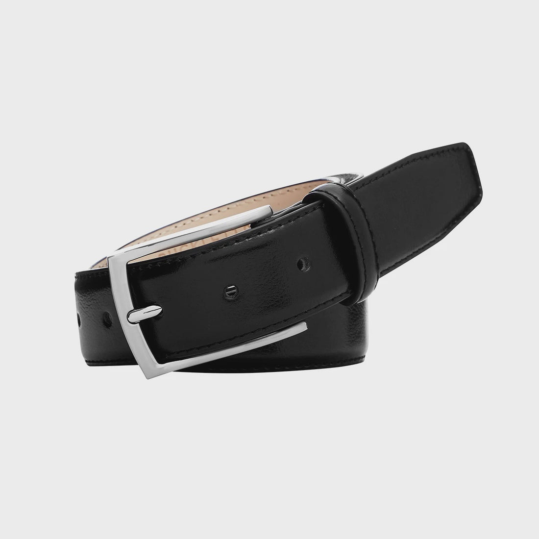 Casablanca Black Leather Belt 35mm - Buckle
