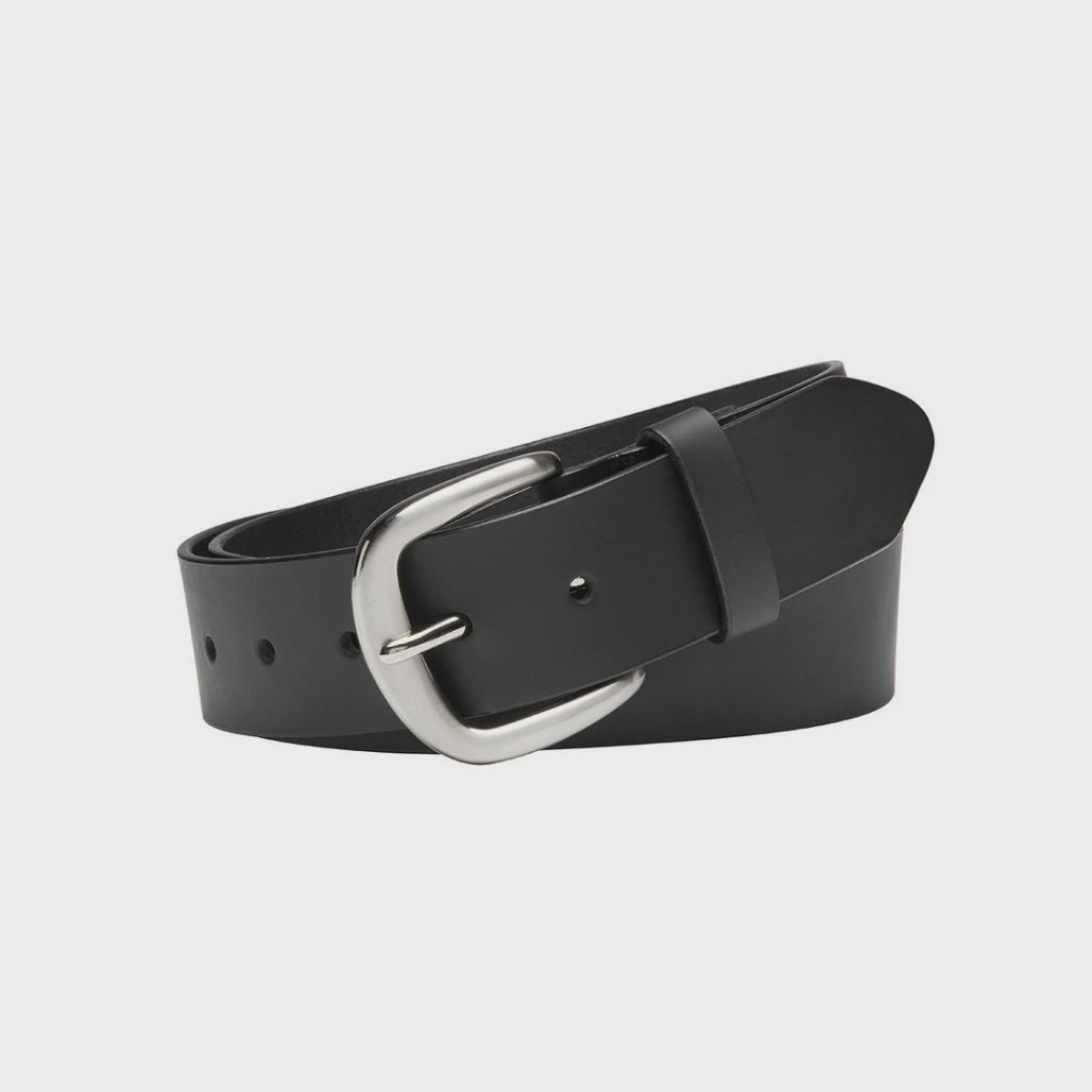 Cassidy Black Buffalo Leather Belt 38mm - Buckle