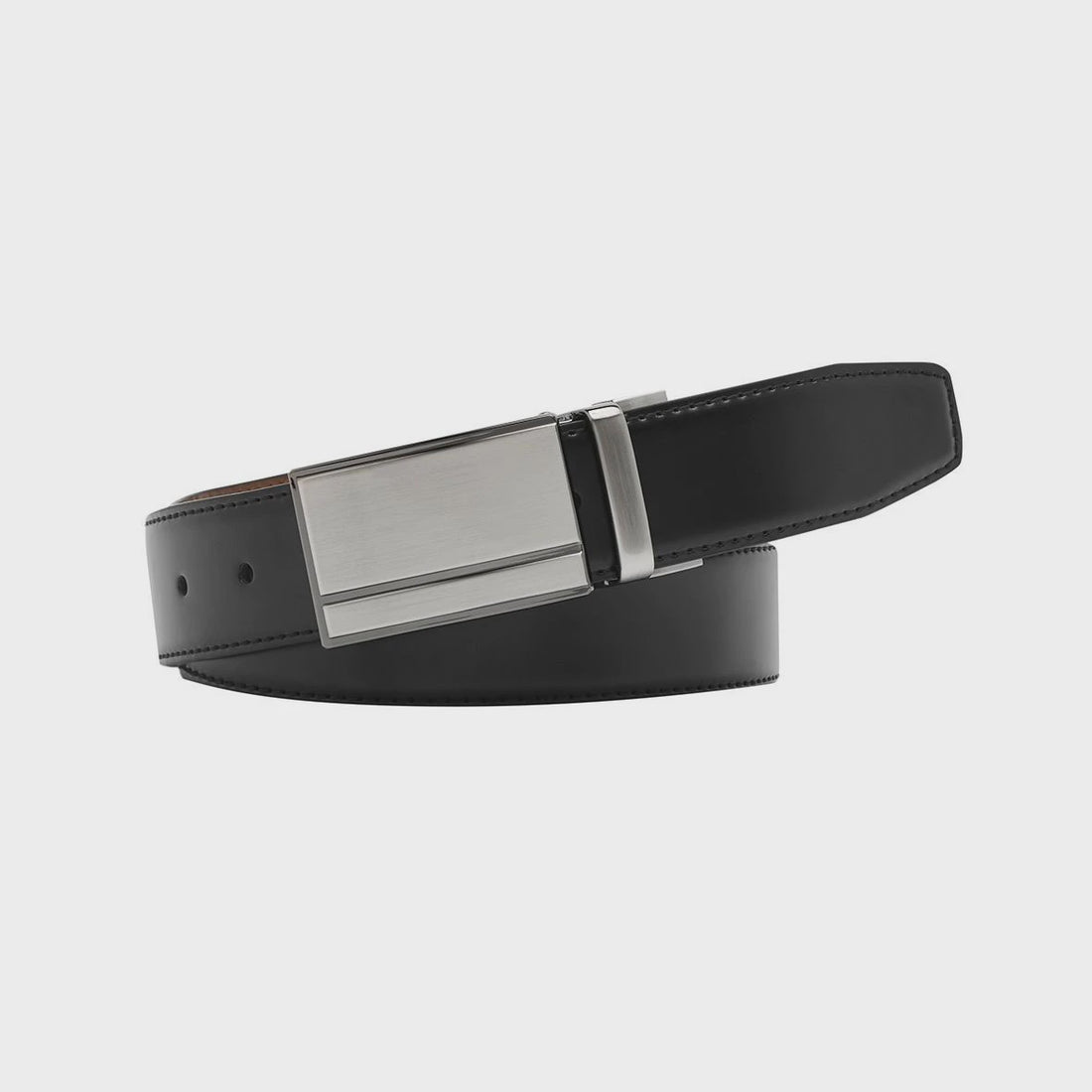 Cedar Black/Brown Rev Leather Belt 35mm - Buckle