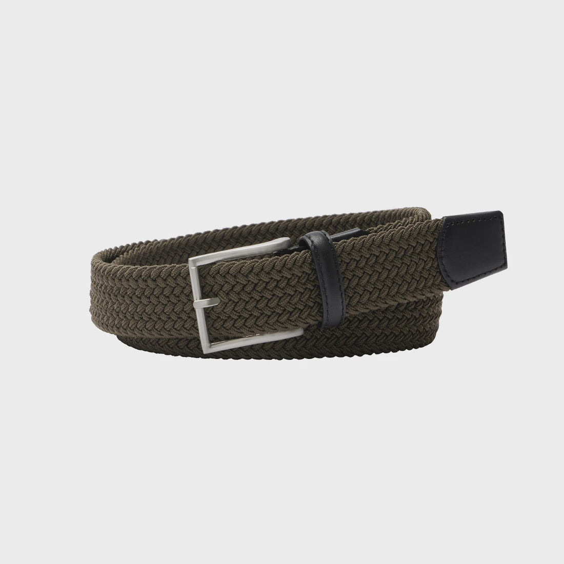 Crew Brown Woven Belt 35mm - Buckle