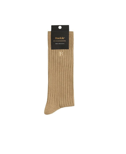 Mens Australian Cotton B Rib Crew Sock - Buckle